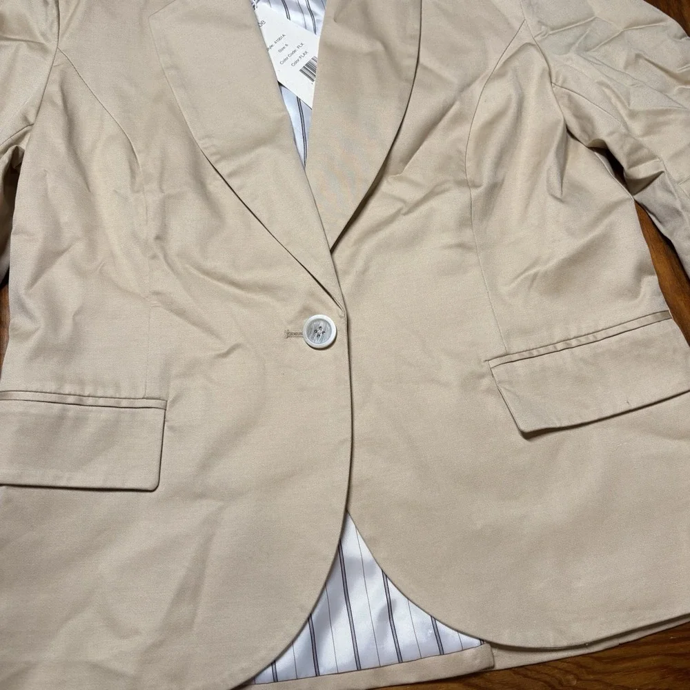 Tyler Boe Taylor Blazer Jacket Tan Flax New Sz 6 A1375